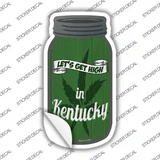 Get High Kentucky Green Novelty Mason Jar Sticker Decal