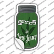 Get High New Jersey Green Novelty Mason Jar Sticker Decal