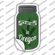 Get High Oregon Green Novelty Mason Jar Sticker Decal