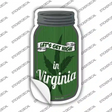 Get High Virginia Green Novelty Mason Jar Sticker Decal