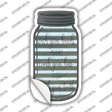 Wash Your Hands Blue Corrugated Novelty Mason Jar Sticker Decal