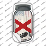 Alabama | USA Flag Novelty Mason Jar Sticker Decal