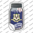 Connecticut | USA Flag Novelty Mason Jar Sticker Decal