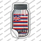 Hawaii | USA Flag Novelty Mason Jar Sticker Decal