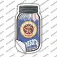 Minnesota | USA Flag Novelty Mason Jar Sticker Decal