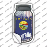 Montana | USA Flag Novelty Mason Jar Sticker Decal