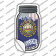 New Hampshire | USA Flag Novelty Mason Jar Sticker Decal