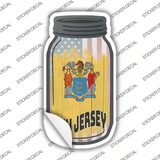 New Jersey | USA Flag Novelty Mason Jar Sticker Decal
