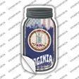 Virginia | USA Flag Novelty Mason Jar Sticker Decal