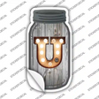 U Bulb Lettering Novelty Mason Jar Sticker Decal