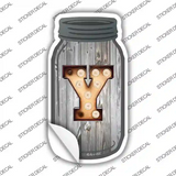 Y Bulb Lettering Novelty Mason Jar Sticker Decal