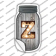 Z Bulb Lettering Novelty Mason Jar Sticker Decal