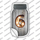 6 Bulb Lettering Novelty Mason Jar Sticker Decal