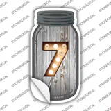 7 Bulb Lettering Novelty Mason Jar Sticker Decal