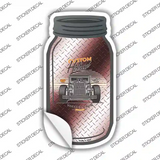 Custom Hot Rod Burgundy Diamond Novelty Mason Jar Sticker Decal