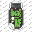 Alien High AF Novelty Mason Jar Sticker Decal