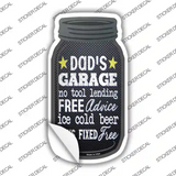 Dads Garage Free Advice Novelty Mason Jar Sticker Decal