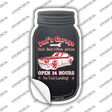 Dads Garage Red Novelty Mason Jar Sticker Decal