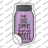 This Girl Wears Boots Novelty Mason Jar Sticker Decal
