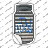 Farmbaby Blue Tractor Corrugated Novelty Mason Jar Sticker Decal