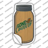 Gone Country Novelty Mason Jar Sticker Decal