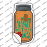 Kiss My Southern Sass Novelty Mason Jar Sticker Decal