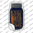 Longneck Ice Cold Beer Novelty Mason Jar Sticker Decal