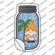Gnome With Shells Novelty Mason Jar Sticker Decal
