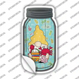 Gnome With Crab Novelty Mason Jar Sticker Decal