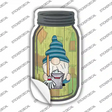 Gnome With Mop Novelty Mason Jar Sticker Decal