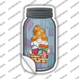 Gnome With Laundry Novelty Mason Jar Sticker Decal