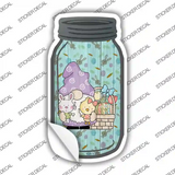 Gnome With Easter Basket Novelty Mason Jar Sticker Decal