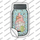 Gnome With Green Egg Novelty Mason Jar Sticker Decal