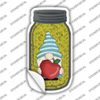 Gnome With Apple Novelty Mason Jar Sticker Decal