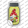 Gnome With Corn and Beets Novelty Mason Jar Sticker Decal