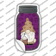 Gnome With Frozen Coffee Novelty Mason Jar Sticker Decal