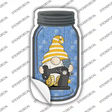 Gnome With Sewing Machine Novelty Mason Jar Sticker Decal