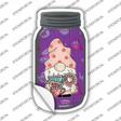 Gnome With Cups and Donut Novelty Mason Jar Sticker Decal