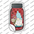 Gnome With Daisy Novelty Mason Jar Sticker Decal