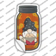 Gnome With Eggs Orange Novelty Mason Jar Sticker Decal