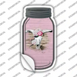 Cow Skull Light Pink Novelty Mason Jar Sticker Decal