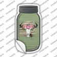 Cow Skull Green Novelty Mason Jar Sticker Decal