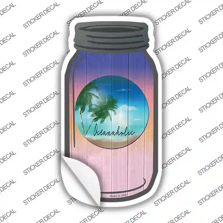 Sunshine Beach Novelty Mason Jar Sticker Decal