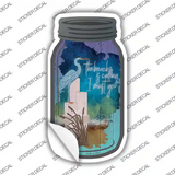 Beach Is Calling Shore Novelty Mason Jar Sticker Decal