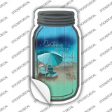 Day At Beach All You Need Novelty Mason Jar Sticker Decal