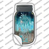 What Happens Stays At Beach Novelty Mason Jar Sticker Decal