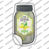 Lemons Add Vodka Novelty Mason Jar Sticker Decal
