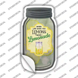 Lemons Make Lemonade Glass Novelty Mason Jar Sticker Decal