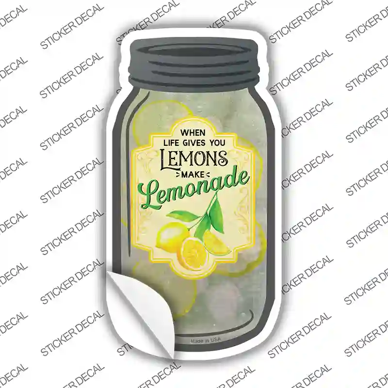 Lemons Make Lemonade Fruit Novelty Mason Jar Sticker Decal