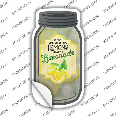 Lemons Make Lemonade Fruit Novelty Mason Jar Sticker Decal